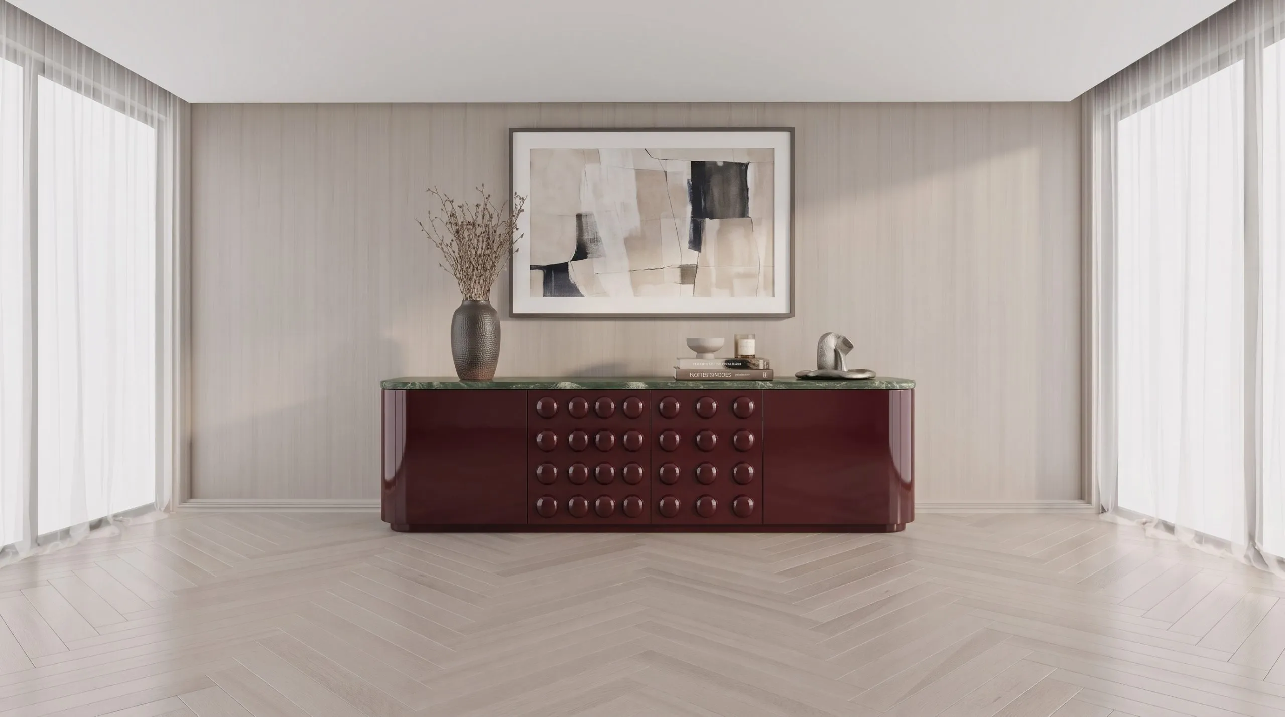 Burgundy Dining Buffet