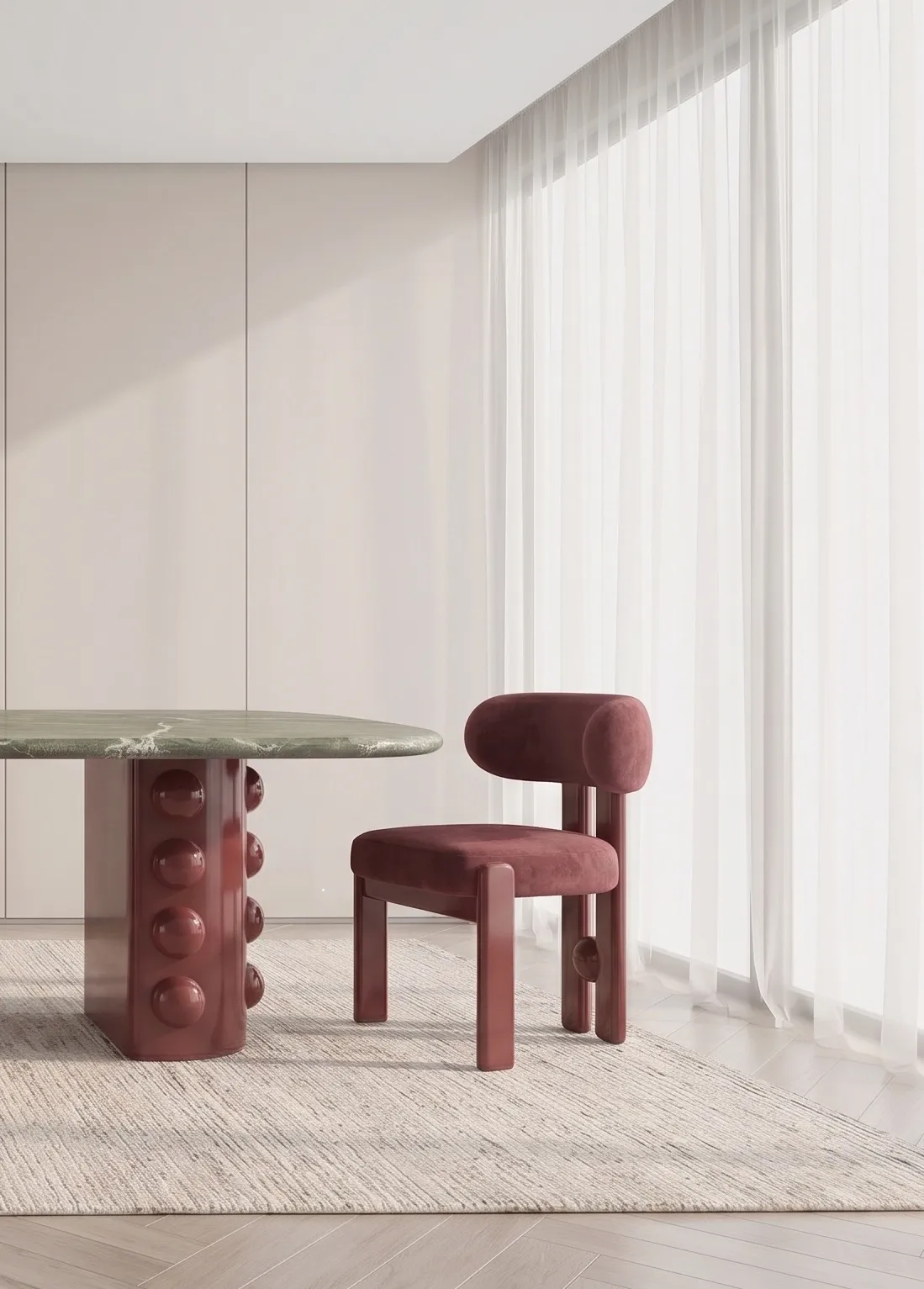 Burgundy Dining Chair