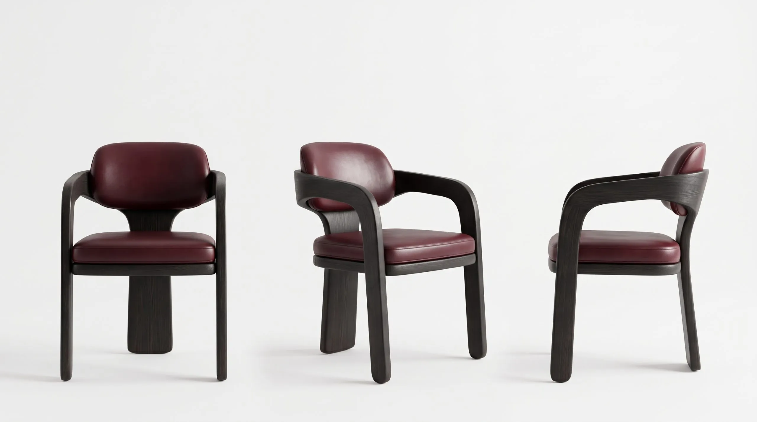 “Loop” Luxury Burgundy Dining Chair