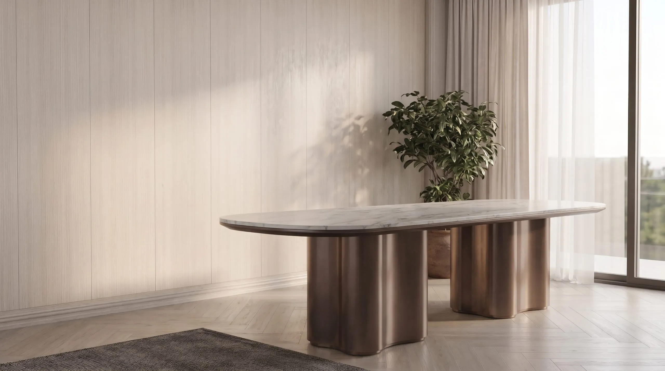 Rona” Metallic Luxury Dining Table