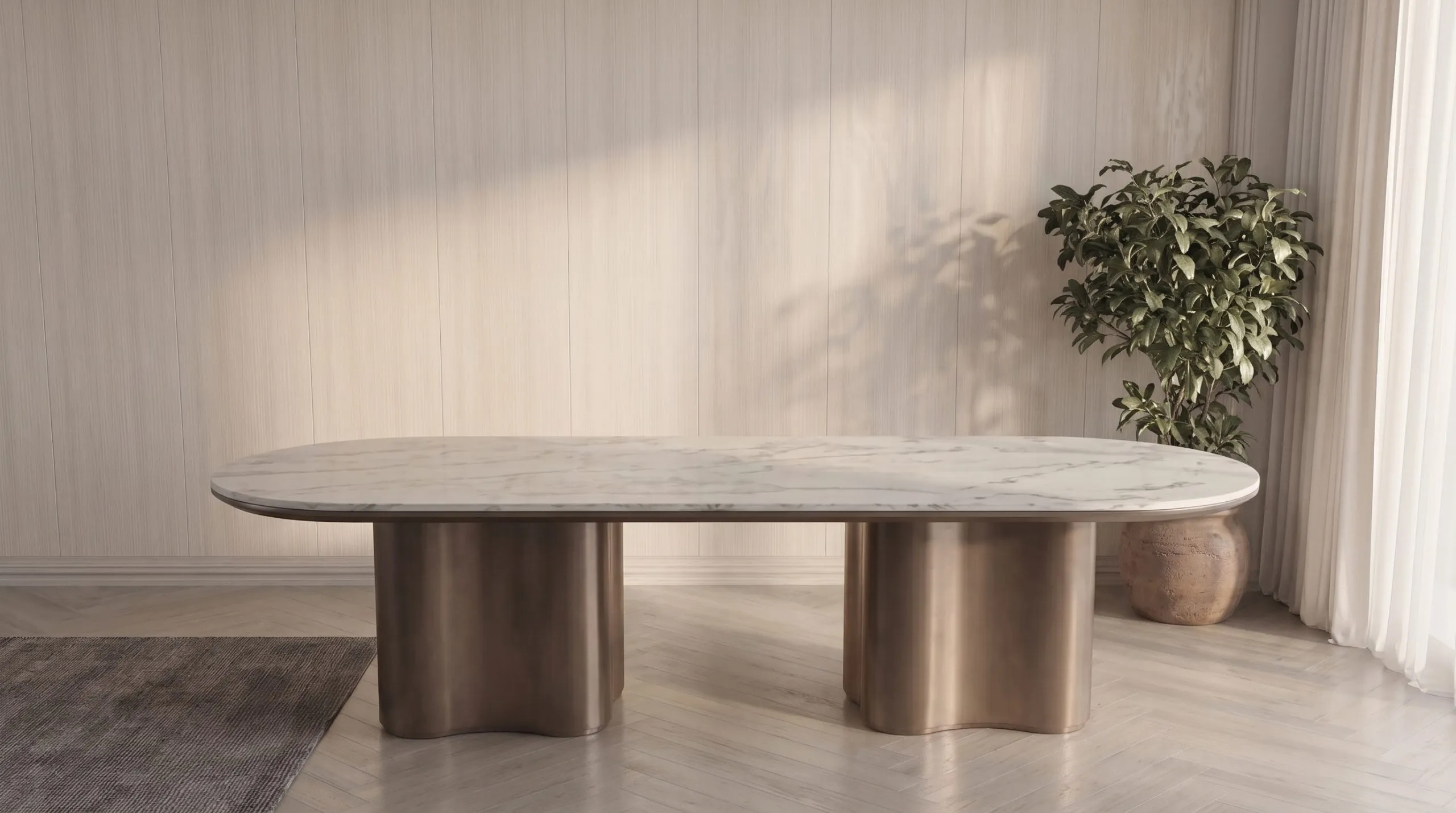Rona” Metallic Luxury Dining Table