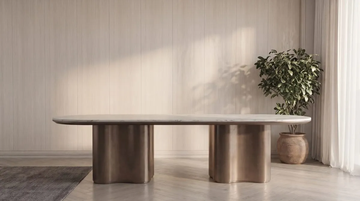 Rona" Metallic Luxury Dining Table
