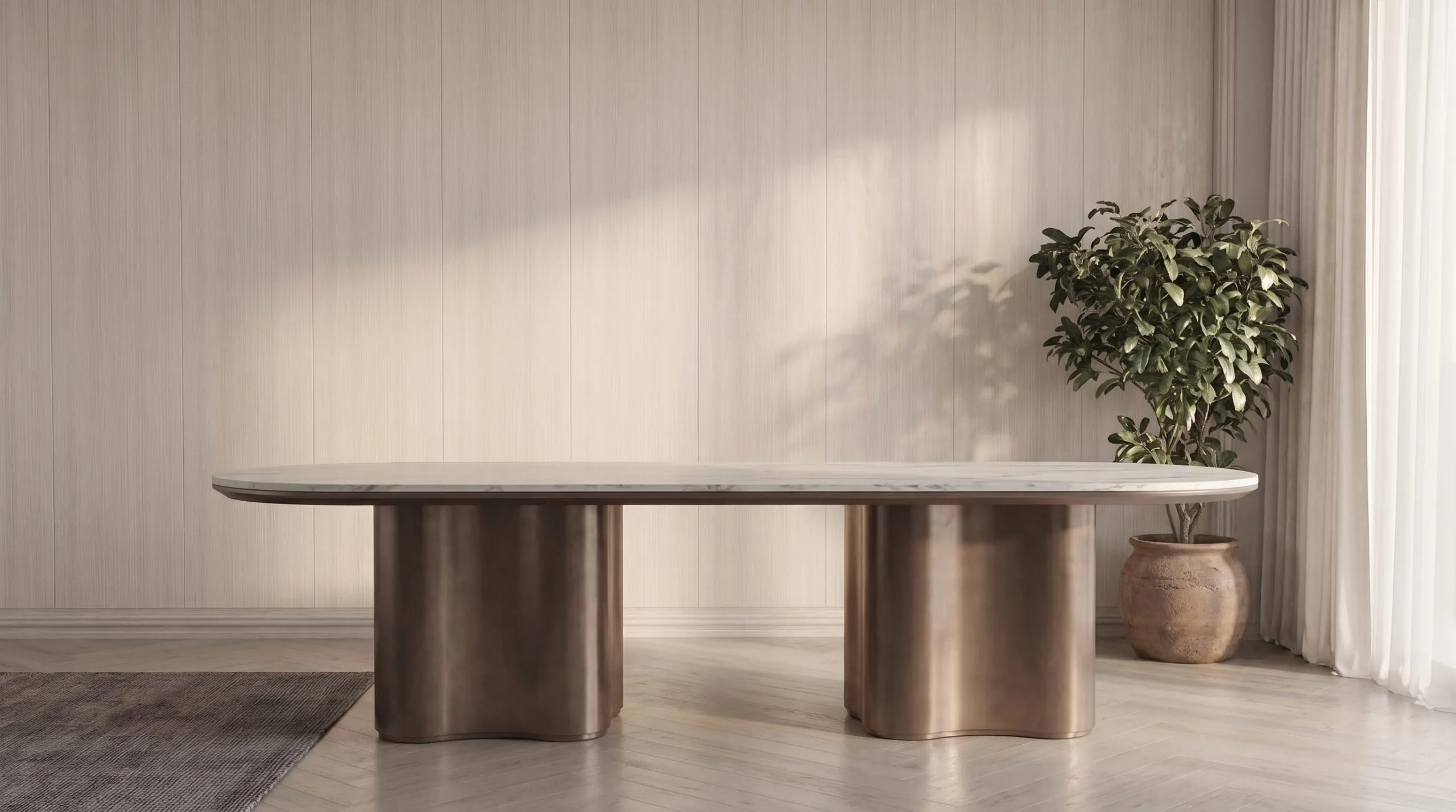 Rona” Metallic Luxury Dining Table