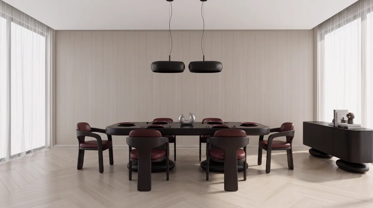 "Loop" Luxury Burgundy Dining Chair